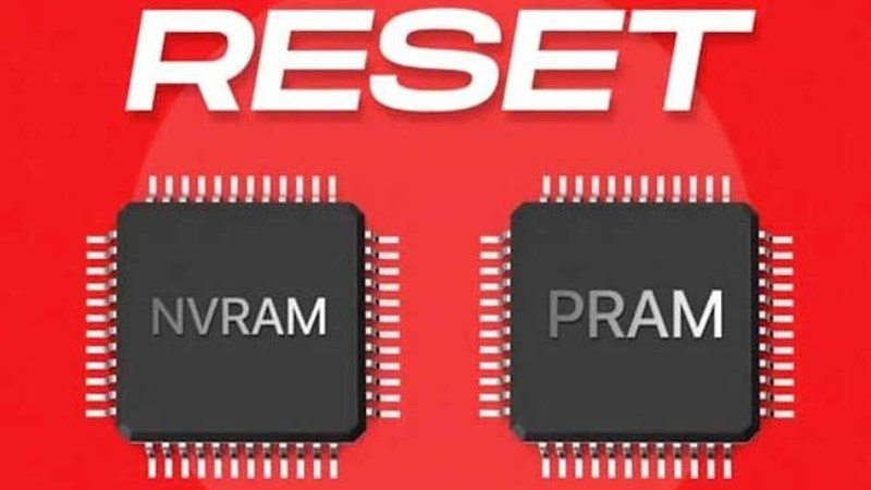 Thực hiện reset PRAM theo các bước như trên