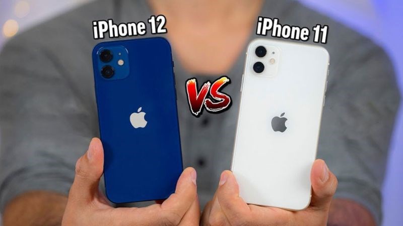 iPhone 12 được tạo hình vuông vức và có khung viền mỏng hơn iPhone 11