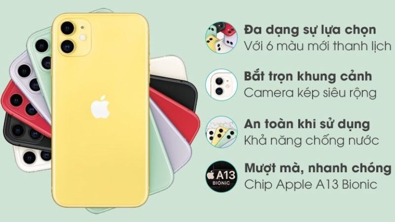 iPhone 11 bản tiêu chuẩn được xem là dòng sản phẩm cơ bản trong iPhone 11 series