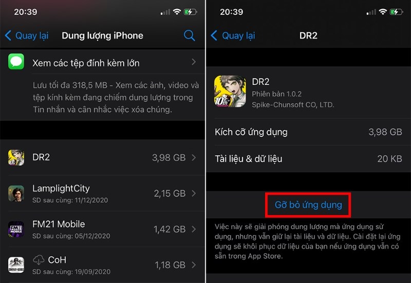 Sử dụng tính năng Offload Unused Apps trên iPhone theo cách thủ công