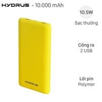 Pin sạc dự phòng Polymer 10.000 mAh Hydrus PA CK01