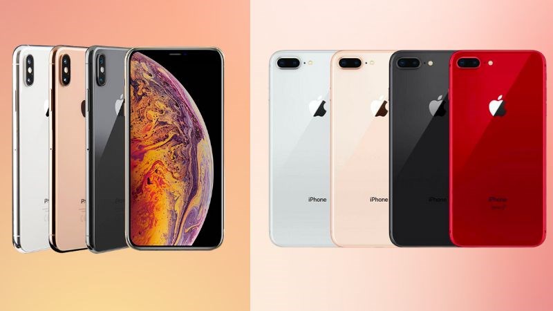 iPhone XS Max và 8 Plus có thiết kế hoàn toàn khác nhau