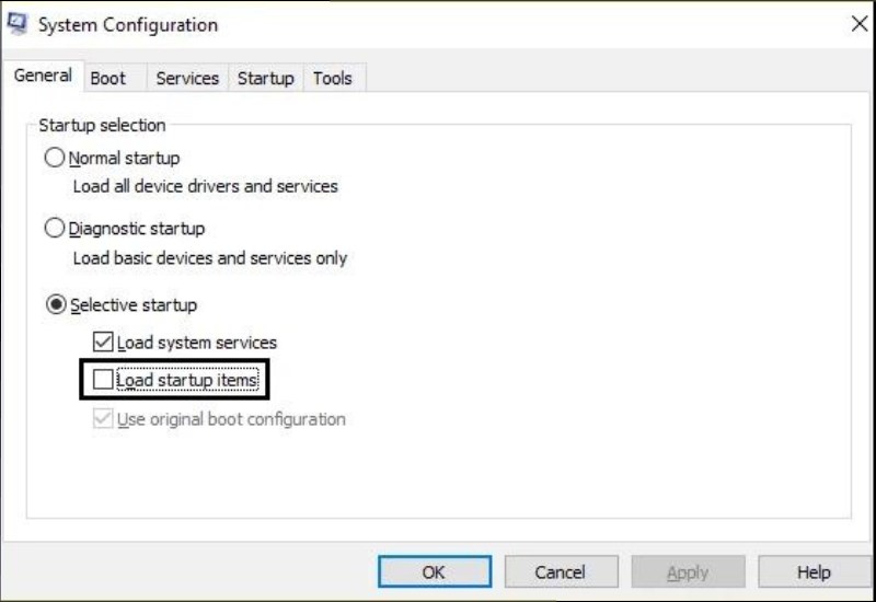 Thực hiện khởi động dạng clean boot Thực hiện khởi động dạng clean boot
