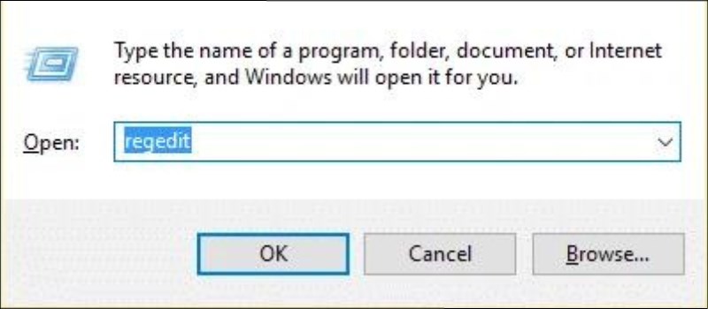 Nhấn Windows Key + R > nhập regedit > nhấn Enter để mở Registry Editor Nhấn Windows Key + R > nhập regedit > nhấn Enter để mở Registry Editor