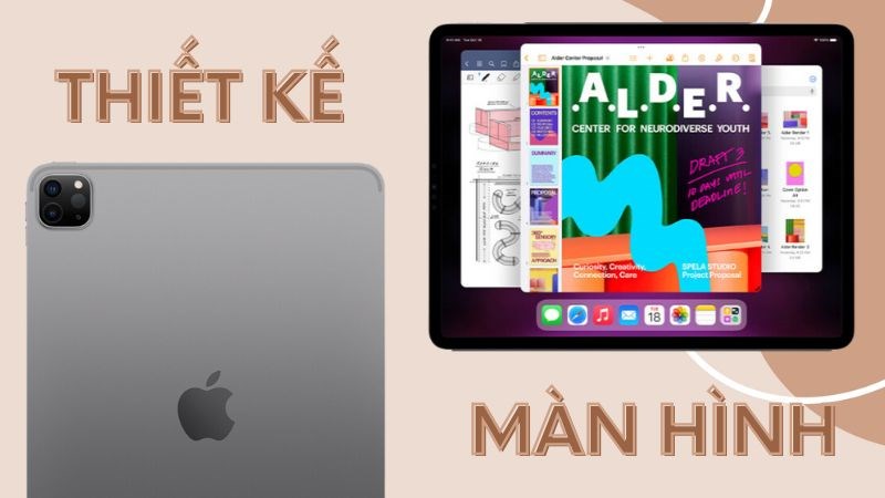 Thiết kế và màn hình của iPad Pro M2 và iPad Pro M1 không có sự thay đổi Thiết kế và màn hình của iPad Pro M2 và iPad Pro M1 không có sự thay đổi