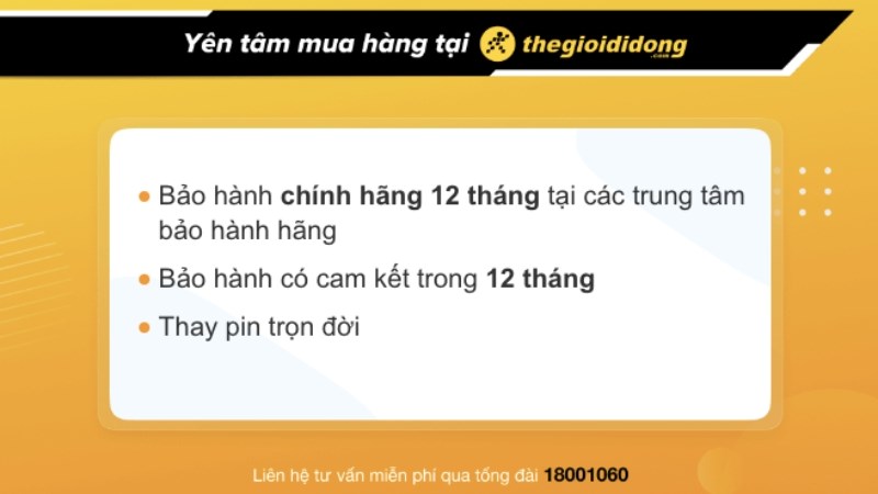 Chính sách bảo hành đồng hồ tại TGDĐ