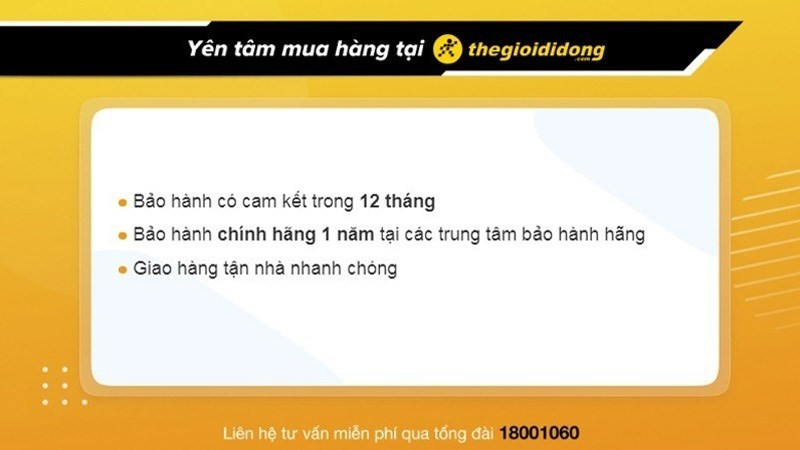 Chính sách khi mua hàng tại Thế Giới Di Động