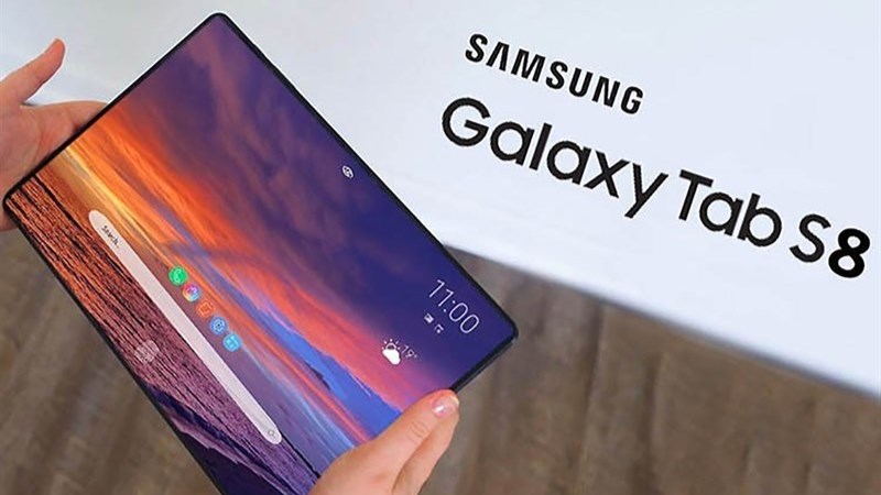 Samsung Galaxy Tab S8 cũng có viền màn hình vô cùng mỏng