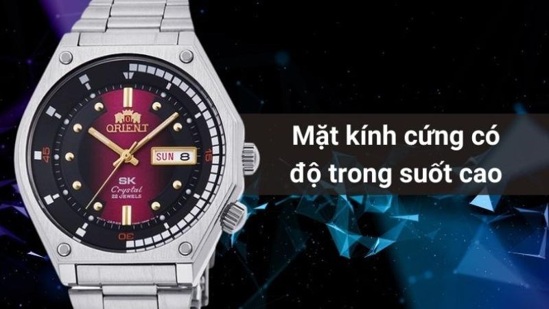 Đồng hồ ORIENT SK 42 mm Nam RA-AA0B02R19B với mặt kính có độ trong suốt cao