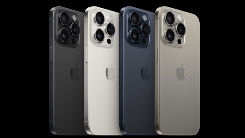 2 chiếc máy iPhone 15 Pro và iPhone 15 Pro Max được trang bị khung viền titanium