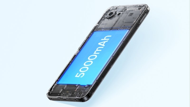 Viên pin 5000 mAh cho thời lượng sử dụng lâu dài Viên pin 5000 mAh cho thời lượng sử dụng lâu dài