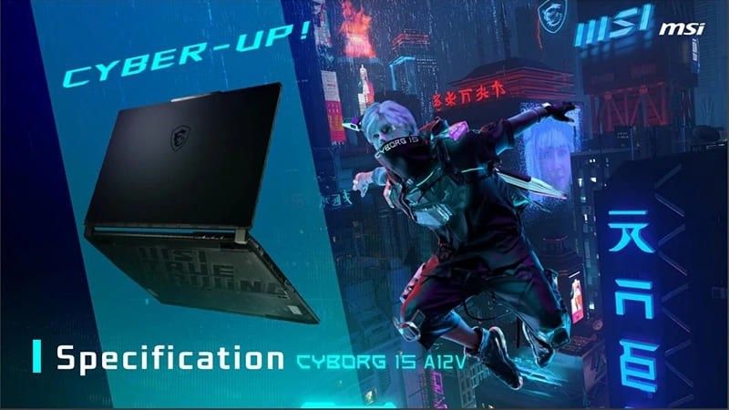 MSI Cyborg 15 nổi bật với những đường nét khỏe khoắn