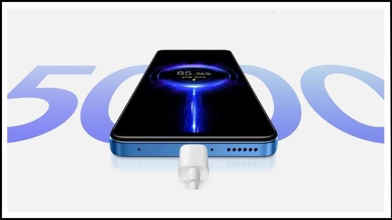 Dung lượng pin 5000mAh giúp điện thoại hoạt động liên tục trong cả ngày dài