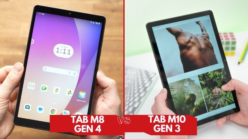Cả Lenovo Tab M8 Gen 4 và Tab M10 Gen 3 đều có màn hình lớn phục vụ tốt cho việc giải trí Cả Lenovo Tab M8 Gen 4 và Tab M10 Gen 3 đều có màn hình lớn phục vụ tốt cho việc giải trí