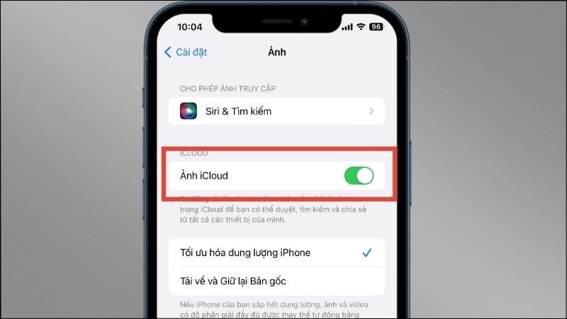 Tắt tính năng Ảnh iCloud Tắt tính năng Ảnh iCloud