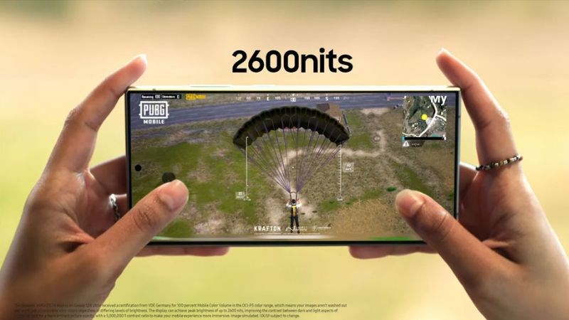Màn hình Samsung S24 Ultra đạt đỉnh 2600 nits