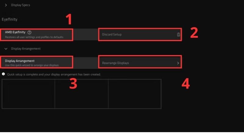 Cuộn chuột xuống phần Eyefinity Cuộn chuột xuống phần Eyefinity