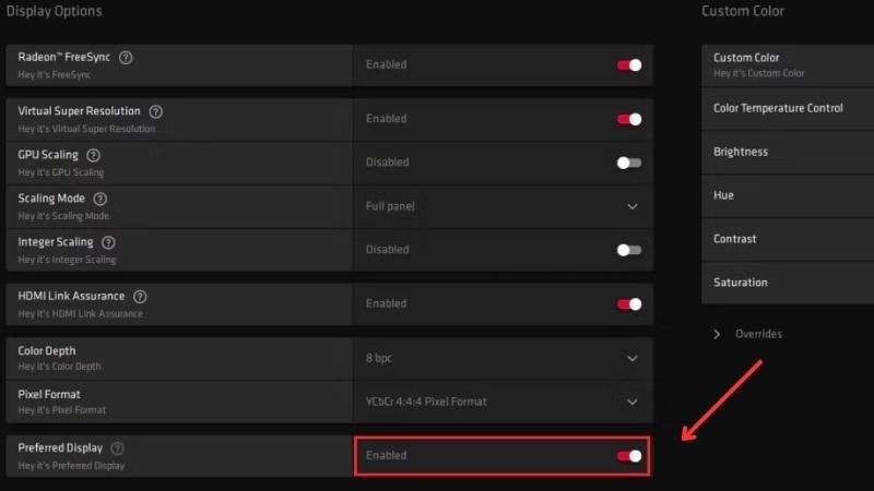 Chọn Enable ở phần Display Options Chọn Enable ở phần Display Options
