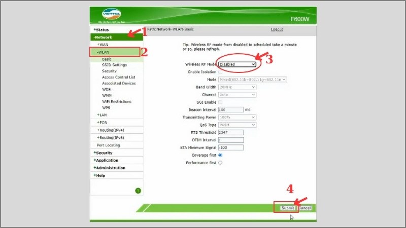 Mở vùng tùy chọn và chọn sang chế độ Disable để tắt là xong Mở vùng tùy chọn và chọn sang chế độ Disable để tắt là xong