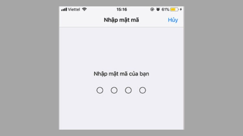 Cuối cùng nhập mật khẩu của máy để xác nhận Cuối cùng nhập mật khẩu của máy để xác nhận