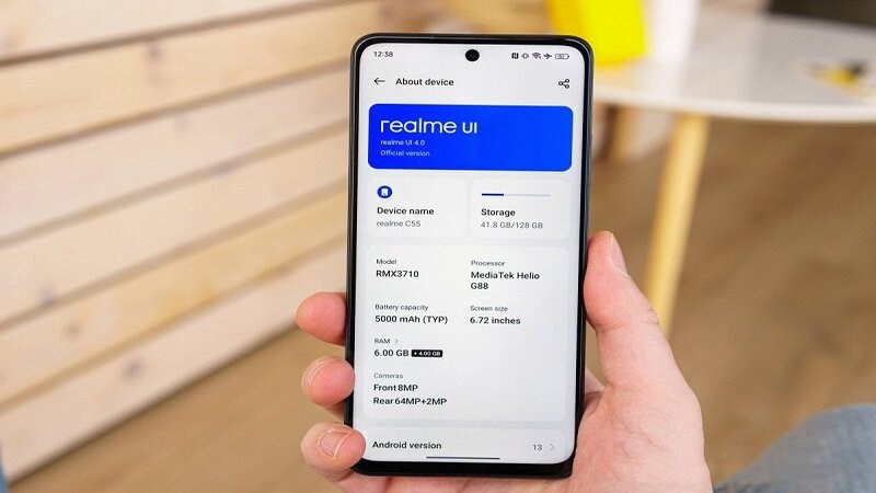 Trong mức giá rẻ, realme vẫn trang bị cho sản phẩm của mình RAM và ROM lớn