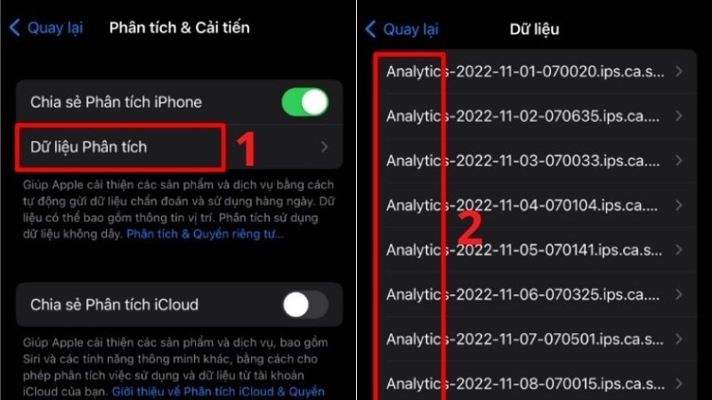 Chọn Chọn Dữ liệu Phân tích