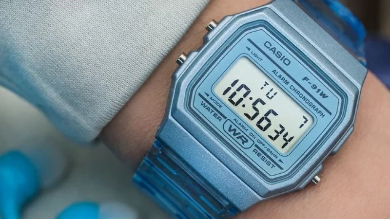 Đồng hồ Casio F-91WS-2DF với sự kết hợp luôn ăn ý giữa các điểm nhấn  