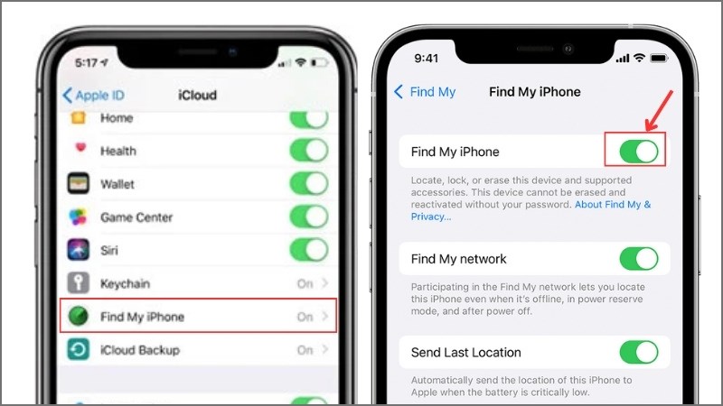 Tại tài khoản iCloud > Vào mục Find My iPhone Tại tài khoản iCloud > Vào mục Find My iPhone