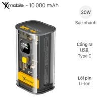 Pin sạc dự phòng 10000mAh Type C PD QC3.0 20W Xmobile Y73