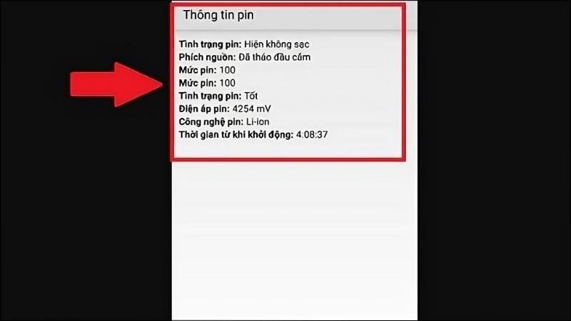 Chọn vào Thông tin pin để xem Tình trạng PIN của OPPO Chọn vào Thông tin pin để xem Tình trạng PIN của OPPO