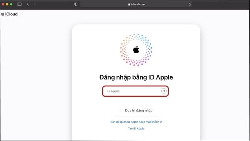 Tiến hành đăng nhập ID Apple Tiến hành đăng nhập ID Apple