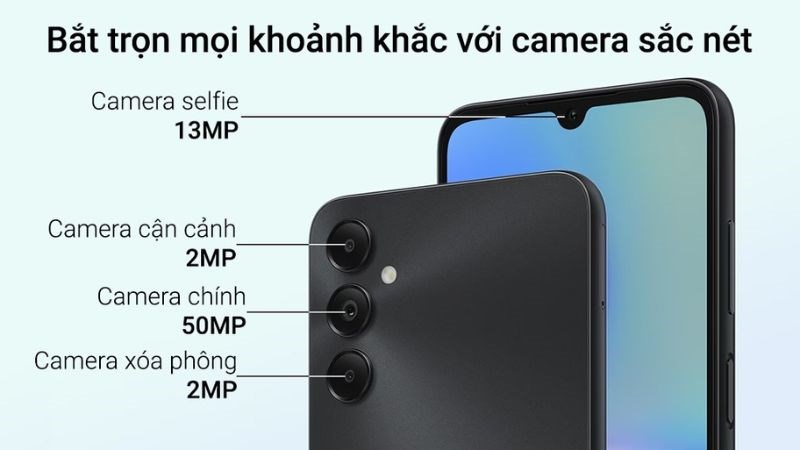 Trang bị hệ thống ba camera sau với camera chính 50MP Trang bị hệ thống ba camera sau với camera chính 50MP