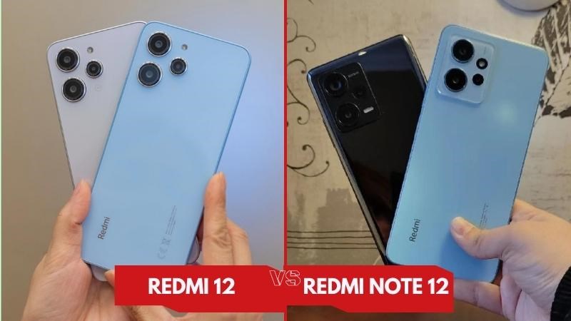 Redmi 12 và Redmi Note 12 có thiết kế khá tương đồng nhau