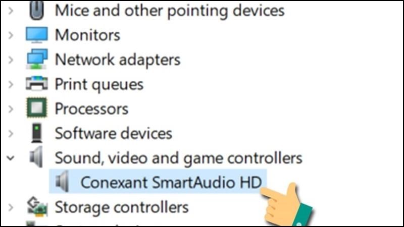 Tiếp tục chọn Conexant SmartAudio HD ở phần mở rộng Tiếp tục chọn Conexant SmartAudio HD ở phần mở rộng