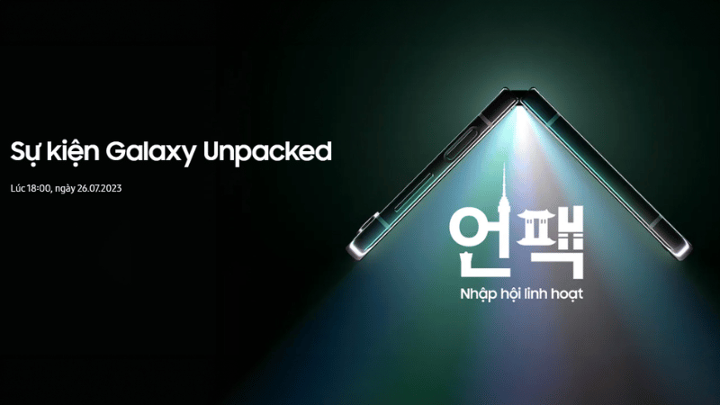 Thư mời tham dự chính thức của Samsung Galaxy Unpacked 2023