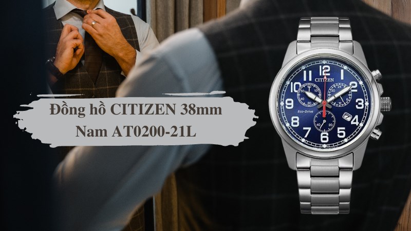 Đồng hồ CITIZEN 38 mm Nam AT0200-56L có khả năng chống nước 10 ATM Đồng hồ CITIZEN 38 mm Nam AT0200-56L có khả năng chống nước 10 ATM