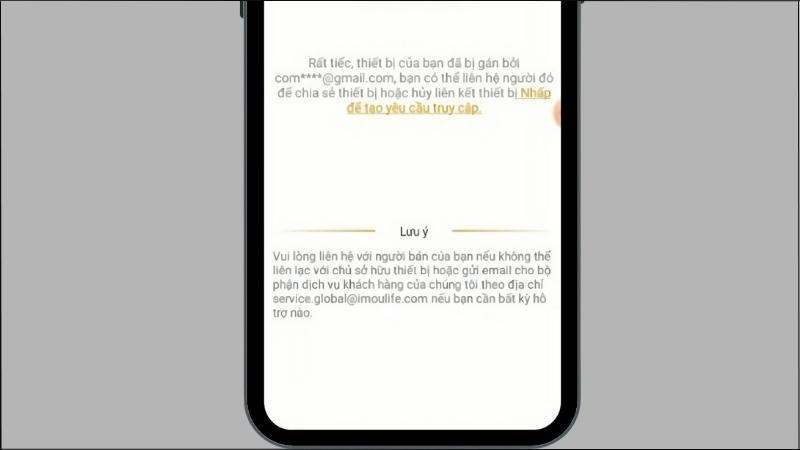 Yêu cầu người đang giữ tài khoản email có kết nối với camera chủ động ngắt kết nối Yêu cầu người đang giữ tài khoản email có kết nối với camera chủ động ngắt kết nối