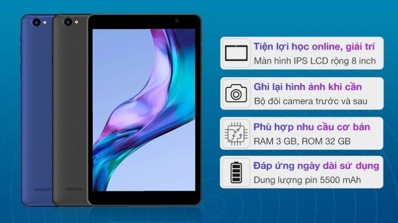 Máy tính bảng Masstel Tab 8.2 có thiết kế tinh xảo, đẹp mắt