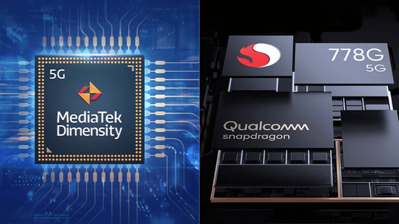 OPPO Reno 10 5G sử dụng chip MediaTek Dimensity 7050 5g, OPPO Reno 10 Pro 5G xài chip Snadragon 778 5G MediaTek Dimensity 7050 5g thua về hiệu năng so với Snadragon 778 5G