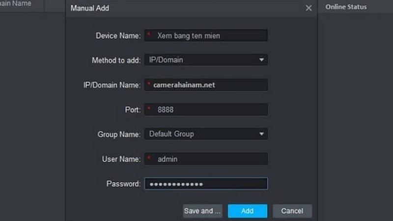 Quan sát Kbvision bằng tên miền