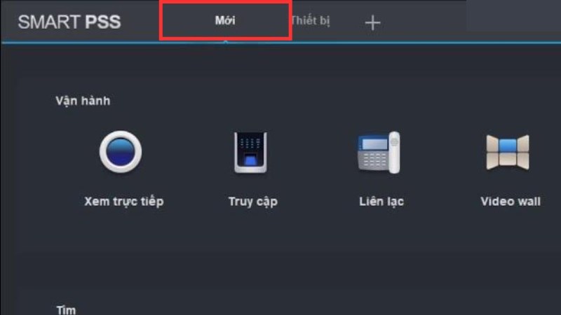 Nhấn vào nút mới 