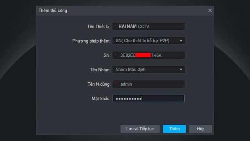 Phương pháp thêm thiết bị bằng P2P