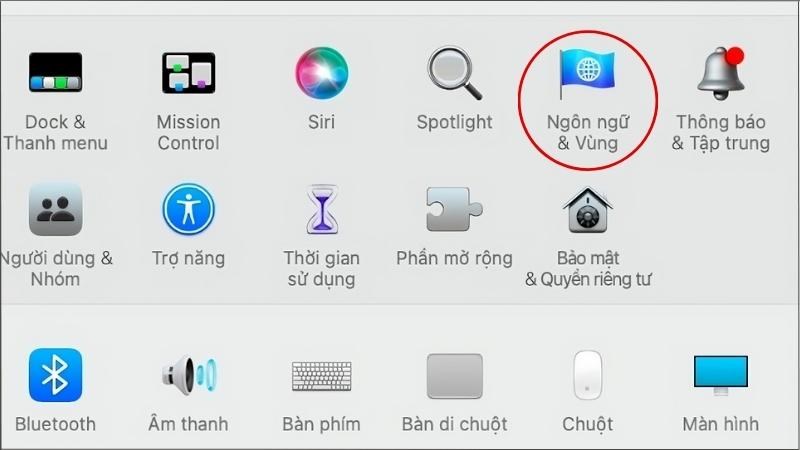Chọn Ngôn ngữ & Vùng Chọn Ngôn ngữ & Vùng