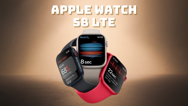 Apple watch S8 LTE có thiết kế mặt số hình chữ nhật 