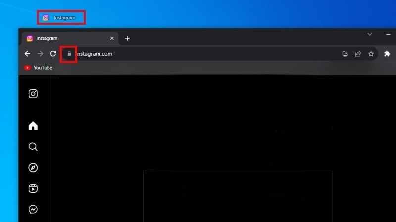 Nhấn giữ - kéo thả biểu tượng ổ khóa ở trên thanh địa chỉ ra ngoài màn hình Desktop Nhấn giữ - kéo thả biểu tượng ổ khóa ở trên thanh địa chỉ ra ngoài màn hình Desktop