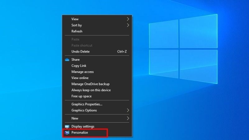 Chọn Personalize > Chọn tiếp Change desktop icons Chọn Personalize > Chọn tiếp Change desktop icons