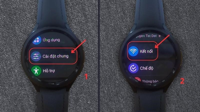 Chọn Cài đặt chung > Chọn Kết nối Chọn Cài đặt chung > Chọn Kết nối