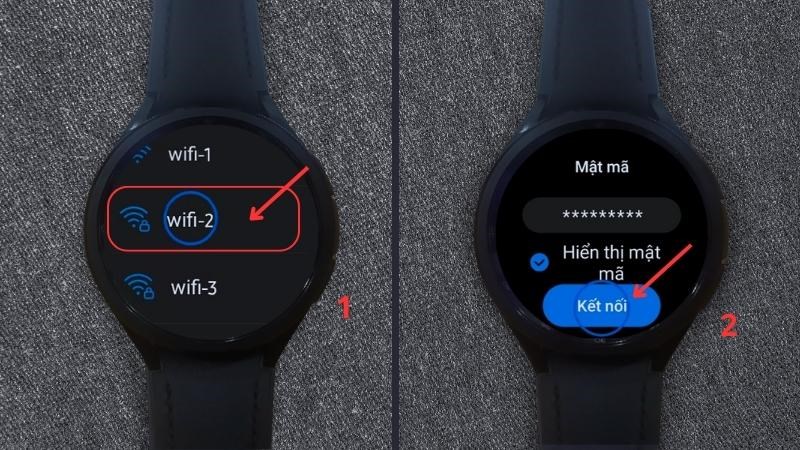 Nhập mật khẩu wifi > Kết nối là hoàn tất Nhập mật khẩu wifi > Kết nối là hoàn tất