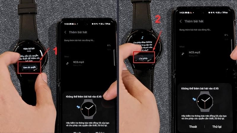 Chọn Xem các quyền > Cho phép Chọn Xem các quyền > Cho phép