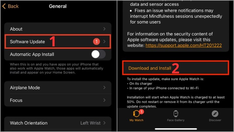z Nhấp vào Software Update > Chọn Download and Install